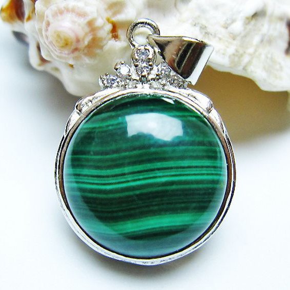 マラカイト ペンダント [T19-3851]