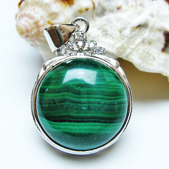 マラカイト ペンダント [T19-3853]