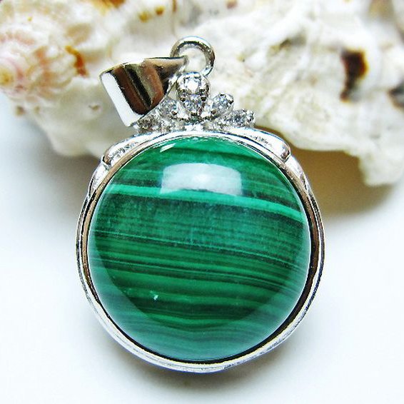 マラカイト ペンダント [T19-3856]