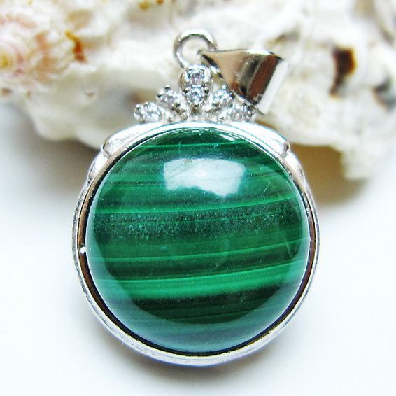 マラカイト ペンダント [T19-3861]