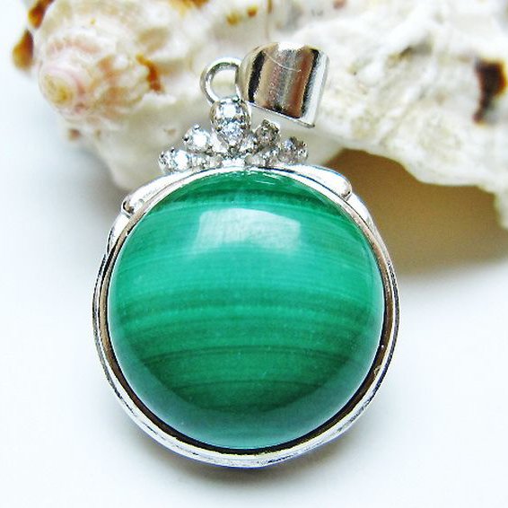 マラカイト ペンダント [t19-3870]