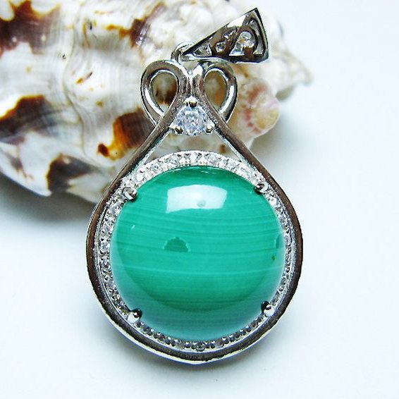 マラカイト ペンダント [T19-3918]