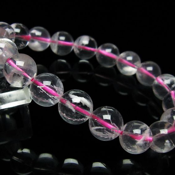 セリサイト イン ローズクォーツ ブレスレット 10mm [t190-1166]