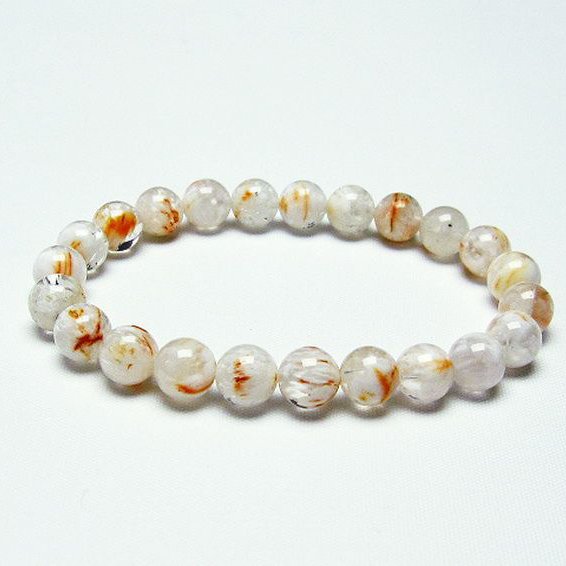 セリサイト イン クォーツ ブレスレット 8mm [T190-1322]