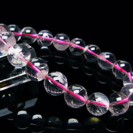 セリサイト イン ローズクォーツ ブレスレット 10mm [T190-1355]