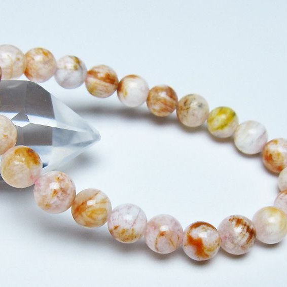 セリサイト イン クォーツ ブレスレット 8mm [t190-1767]