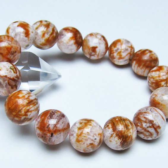 セリサイト イン クォーツ ブレスレット 15mm [t190-1803]