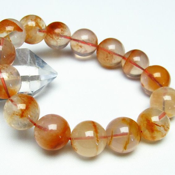 セリサイト イン クォーツ ブレスレット 14mm [t190-983]