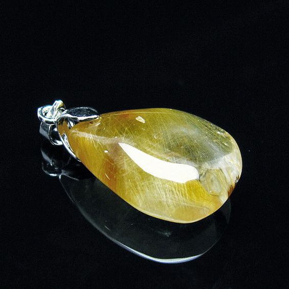 放射金針ルチル水晶 ペンダント [T191-1083]