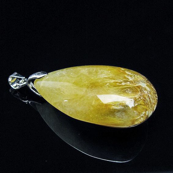 放射ルチルクォーツ（金針ルチル水晶） ペンダント [T191-1113]