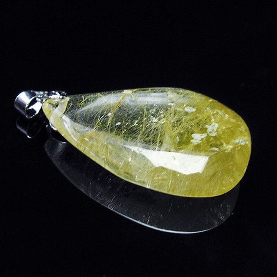 放射ルチルクォーツ（金針ルチル水晶） ペンダント [T191-1119]