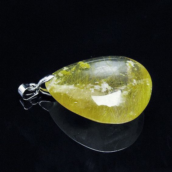 放射ルチルクォーツ（金針ルチル水晶） ペンダント [T191-1133]