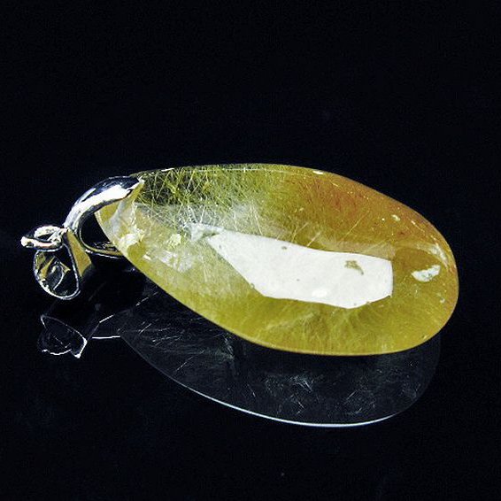 放射ルチルクォーツ（金針ルチル水晶） ペンダント [T191-1160]