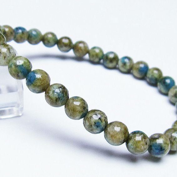 K2ストーン アズライト イン グラナイト ブレスレット 6mm [t193-3598]