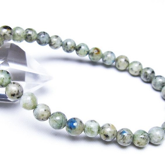 K2ストーン アズライト イン グラナイト ブレスレット 6mm [t193-4153]