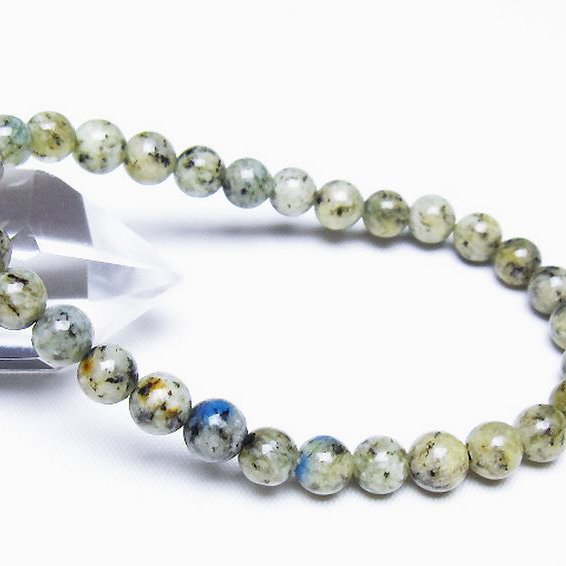 K2ストーン アズライト イン グラナイト ブレスレット 6mm [t193-4174]