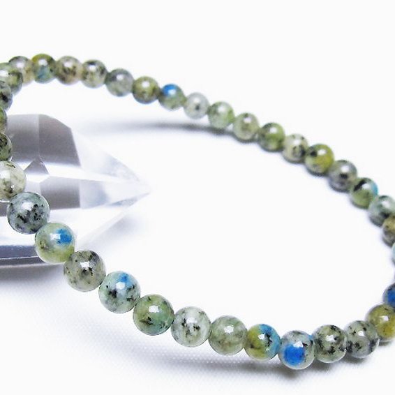 K2ストーン アズライト イン グラナイト ブレスレット 5mm [t193-4198]