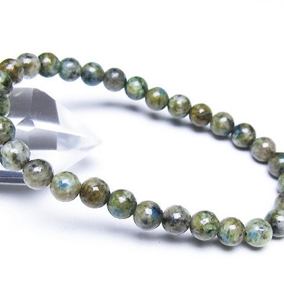 K2ストーン アズライト イン グラナイト ブレスレット 6mm [t193-4218]