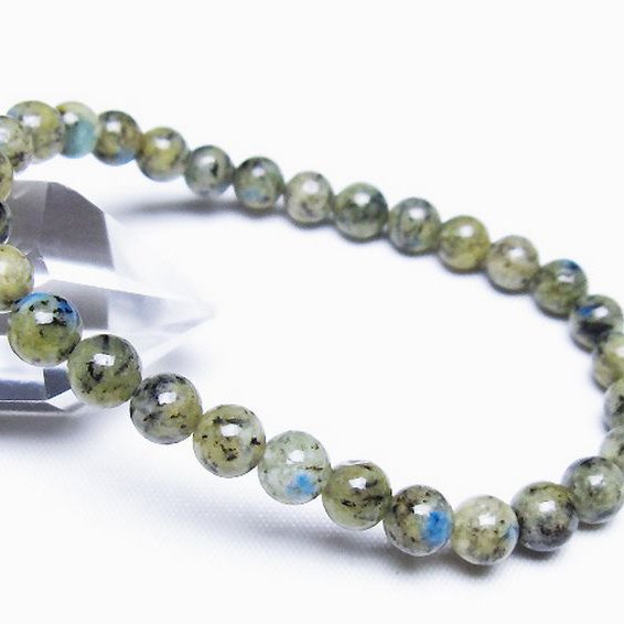 K2ストーン アズライト イン グラナイト ブレスレット 6mm [t193-4226]