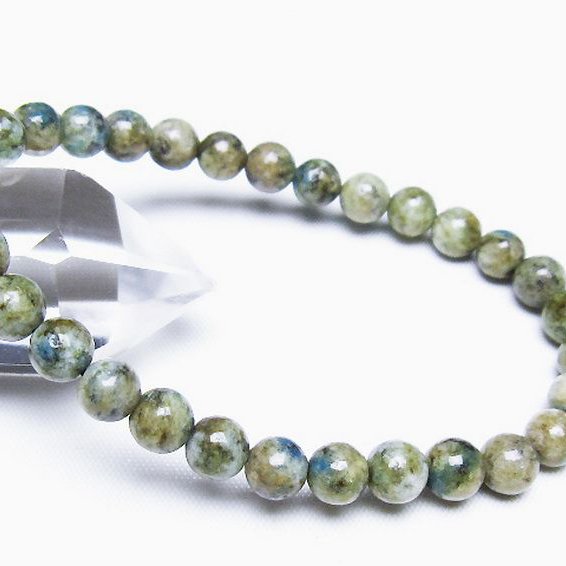 K2ストーン アズライト イン グラナイト ブレスレット 6mm [t193-4236]