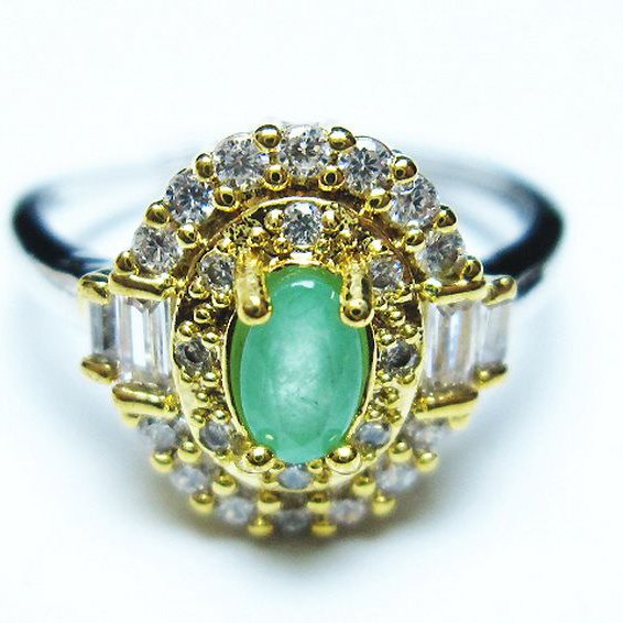 エメラルド 指輪 (13号) [t195-2092]