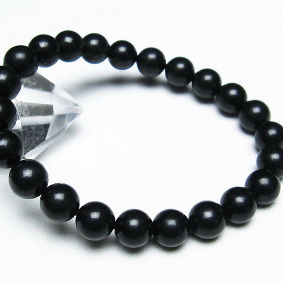 シュンガイト ブレスレット 12mm 16玉 パワーストーン テラヘルツ鉱石