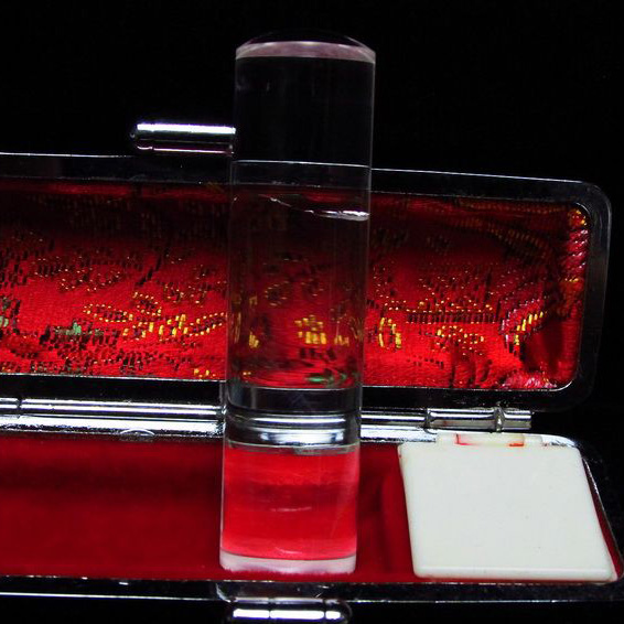 ブルーパワー水晶 印材　※別途料金で篆刻可能 15mm [T201-17]