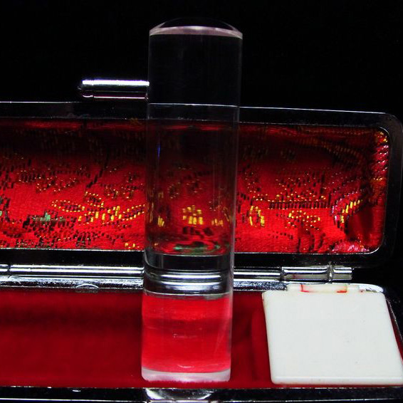 ブルーパワー水晶 印材　※別途料金で篆刻可能 15mm [T201-18]