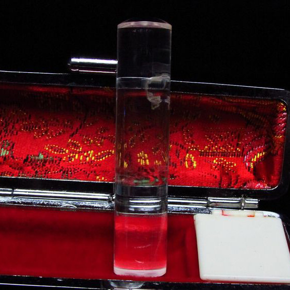 ブルーパワー水晶 印材　※別途料金で篆刻可能 12mm [T201-26]