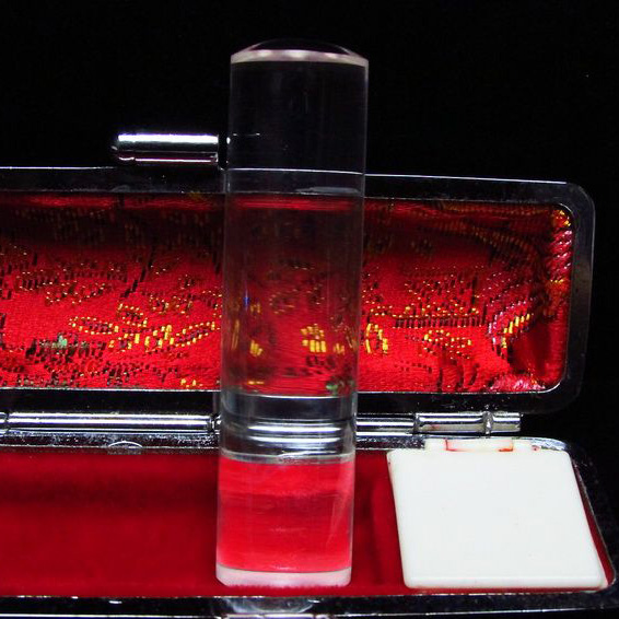 ブルーパワー水晶 印材　※別途料金で篆刻可能 15mm [T201-34]