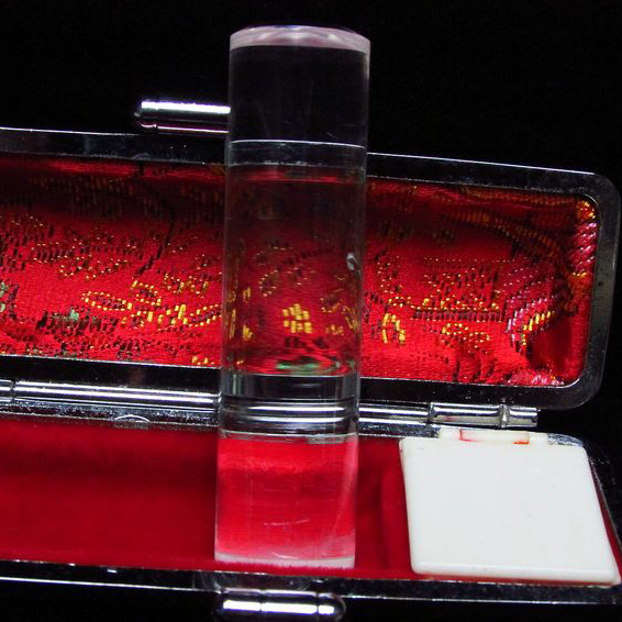 ブルーパワー水晶 印材　※別途料金で篆刻可能[T201-43]