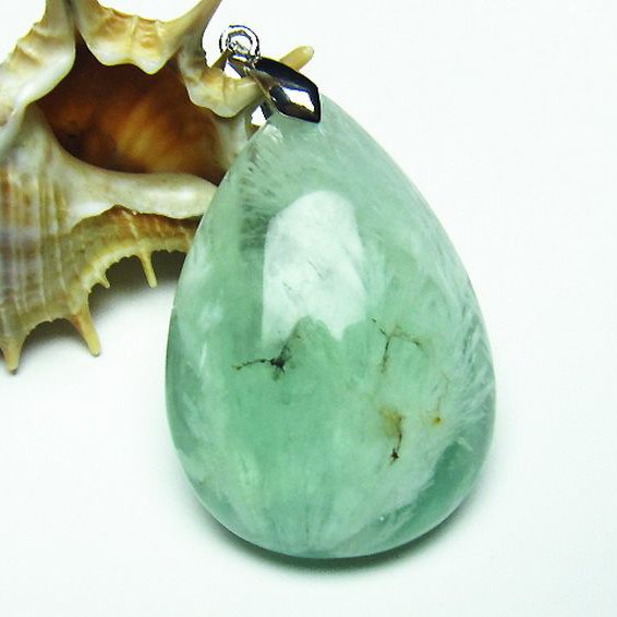 エンジェルフェザー フローライト ペンダント [T21-4061]