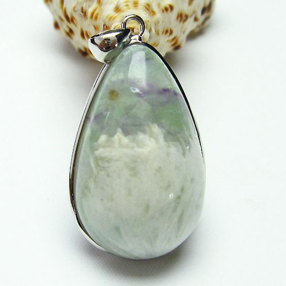 エンジェルフェザー フローライト ペンダント [t21-4216]