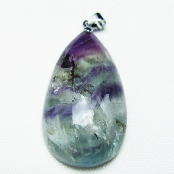 エンジェルフェザー フローライト ペンダント [t21-4449]