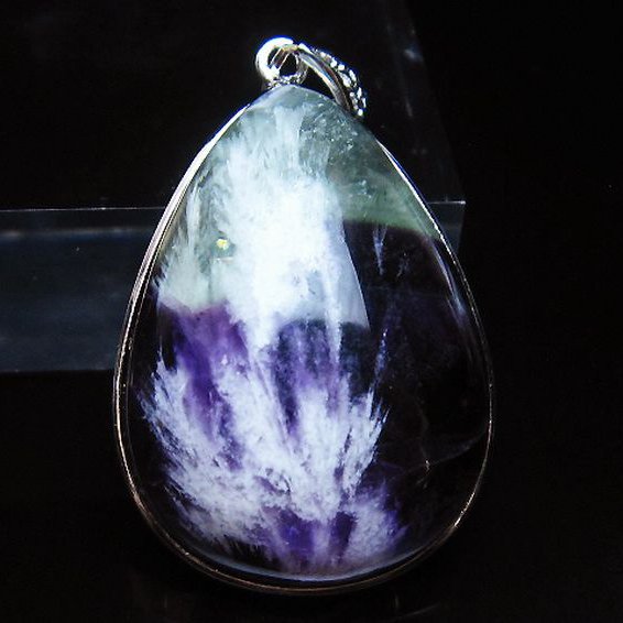 エンジェルフェザー フローライト ペンダント [t21-4500]