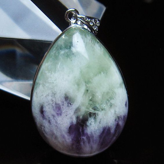 エンジェルフェザー フローライト ペンダント [T21-4538]