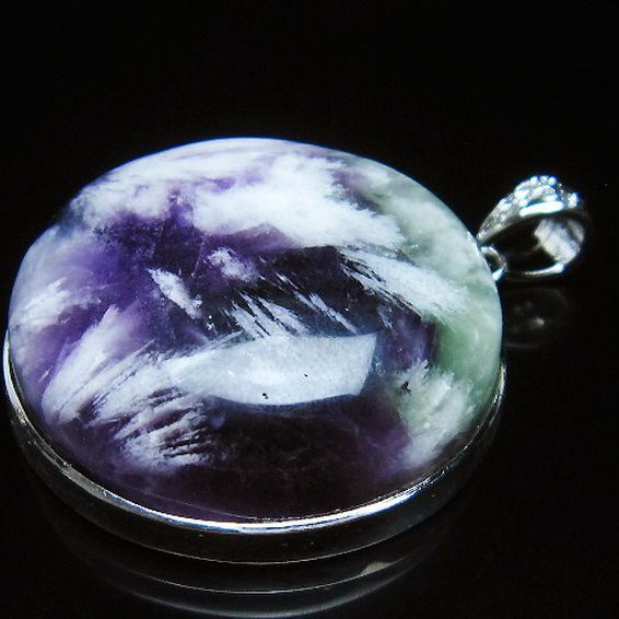 エンジェルフェザー フローライト ペンダント [T21-4548]