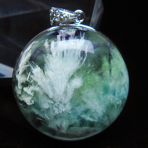 エンジェルフェザー フローライト ペンダント [T21-4573]