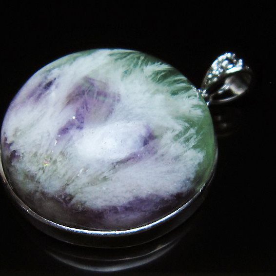 エンジェルフェザー フローライト ペンダント [T21-4580]