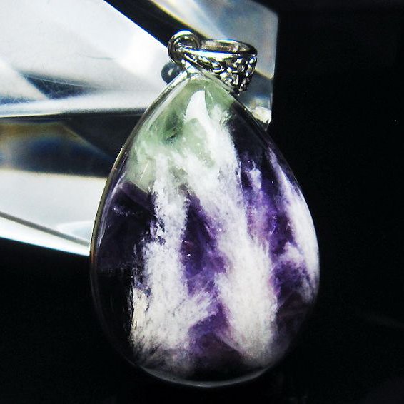 エンジェルフェザー フローライト ペンダント [T21-4606]