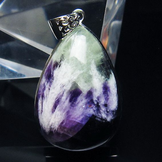 エンジェルフェザー フローライト ペンダント [T21-4613]