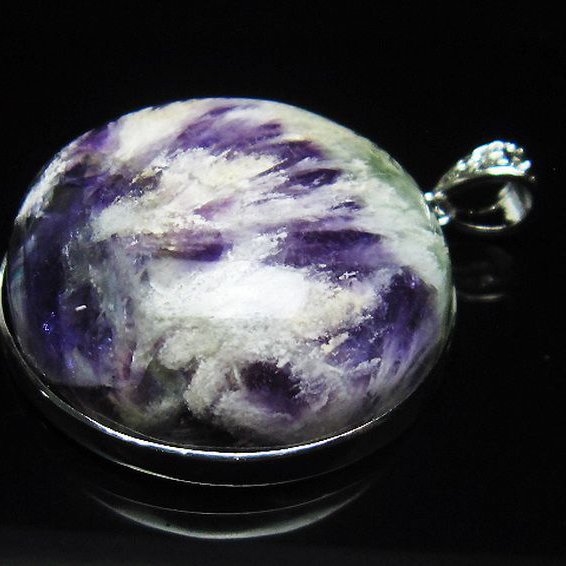 エンジェルフェザー フローライト ペンダント [T21-4648]