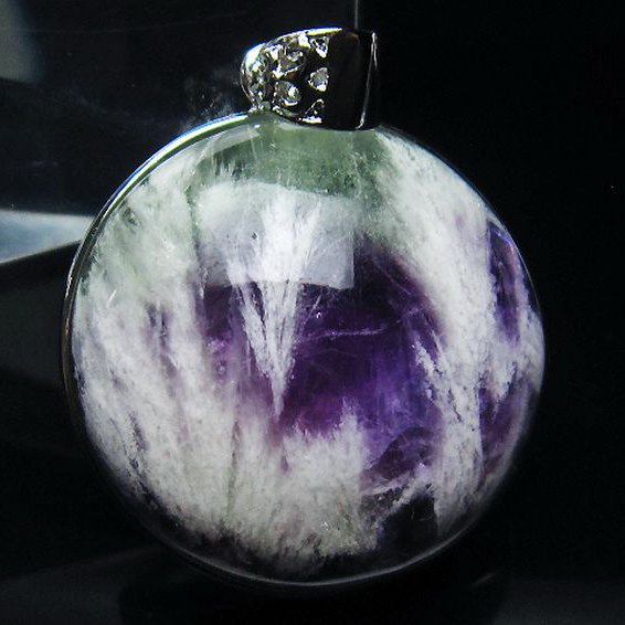 エンジェルフェザー フローライト ペンダント [t21-4652]