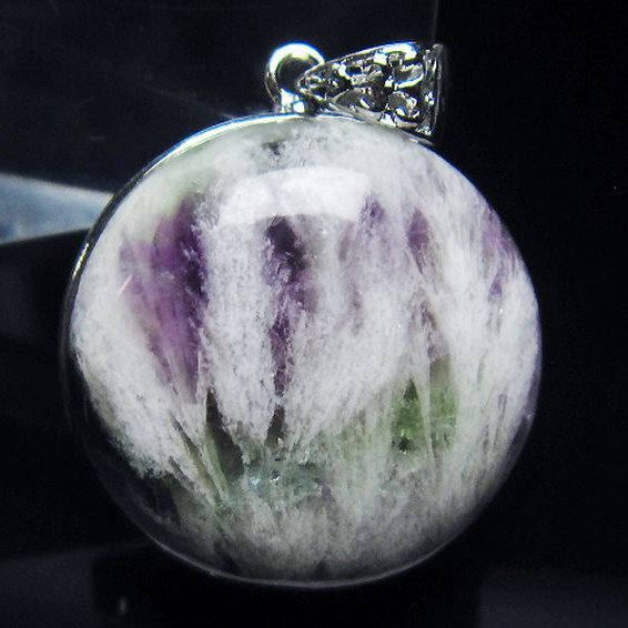 エンジェルフェザー フローライト ペンダント [t21-4655]