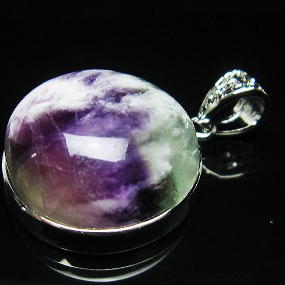 エンジェルフェザー フローライト ペンダント [T21-4656]