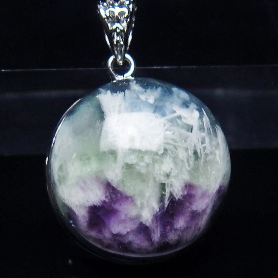 エンジェルフェザー フローライト ペンダント [t21-4668]