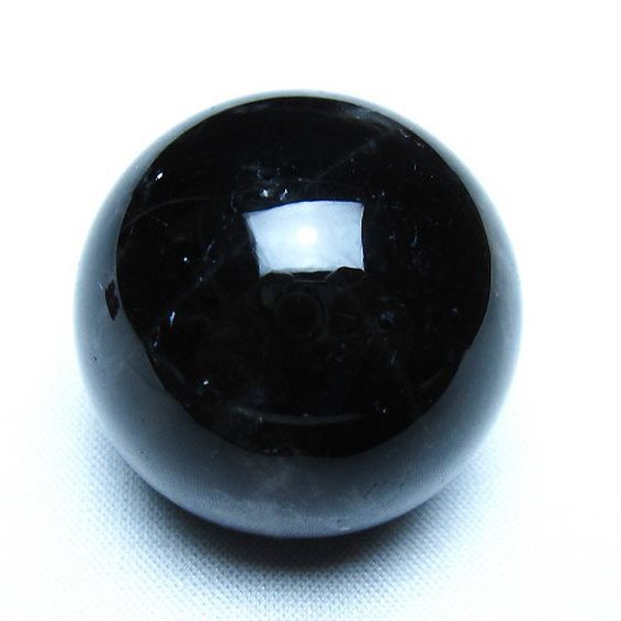 モリオン 純天然 黒水晶 丸玉 34mm [t220-10039]