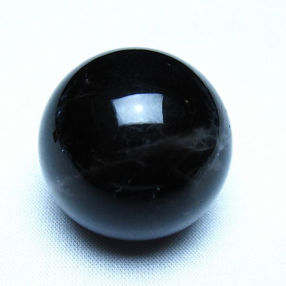 モリオン 純天然 黒水晶 丸玉 34mm [t220-10101]