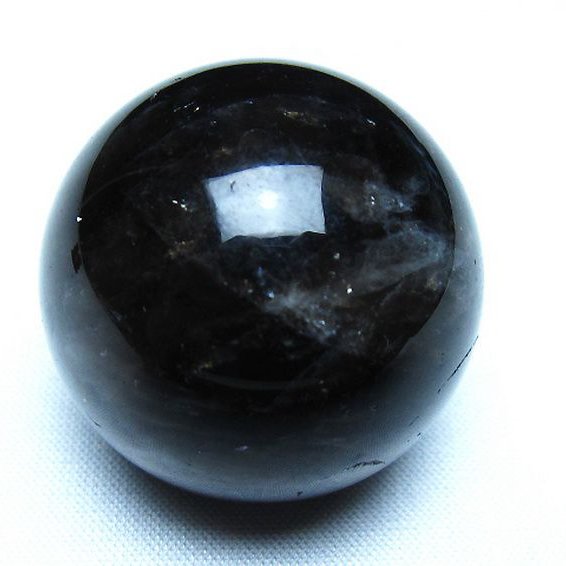 モリオン 純天然 黒水晶 丸玉 35mm [t220-10118]