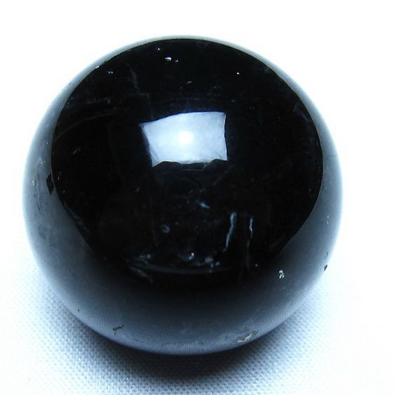 モリオン 純天然 黒水晶 丸玉 35mm [t220-10186]